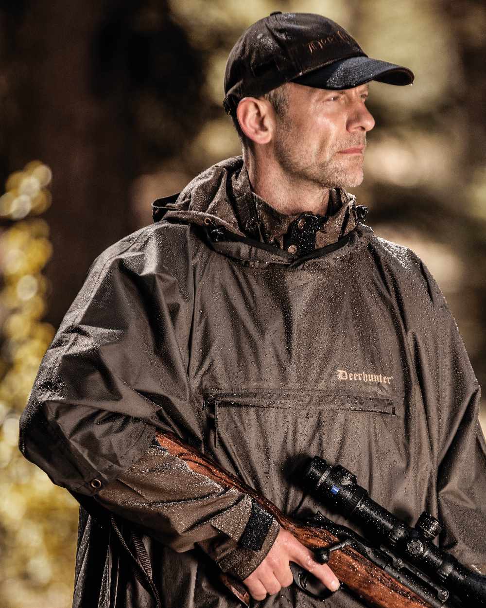 Deerhunter Survivor Waterproof Rain Poncho - Lightweight & Packable Emergency Rainwear for Hiking, Camping & Outdoor Adventures