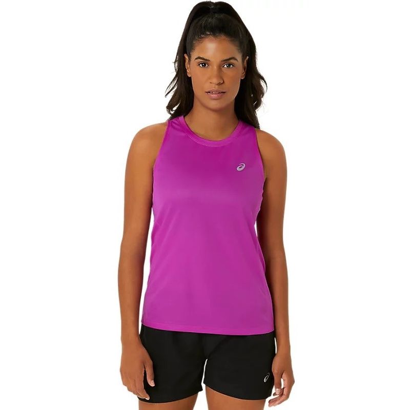 ASICS Women's Silver Running Tank Top - Lightweight Breathable Workout Shirt for Gym, Jogging & Fitness Training
