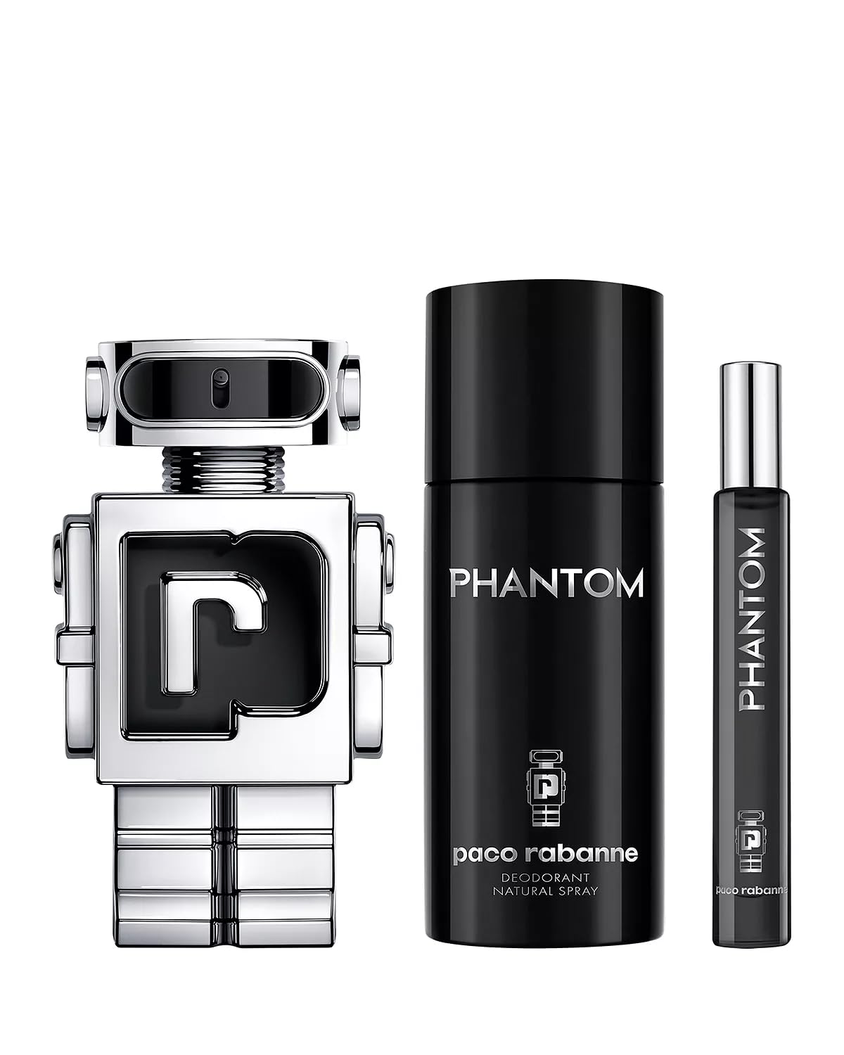 Paco Rabanne Phantom 3-Piece Men's Cologne Gift Set - Eau de Toilette Spray, Deodorant & Shower Gel - Perfect for Gifts, Travel & Daily Fragrance Routine