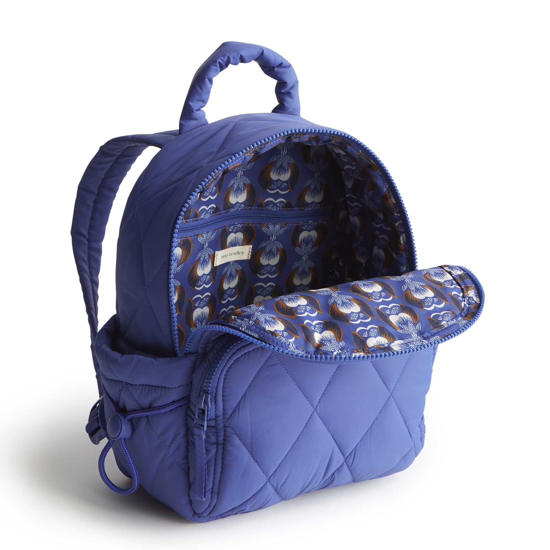 Vera Bradley Featherweight Small Banbury Backpack - Lightweight Travel Backpack for Women, Deep Ultramarine Blue | Perfect for School, Work, and Everyday Use
