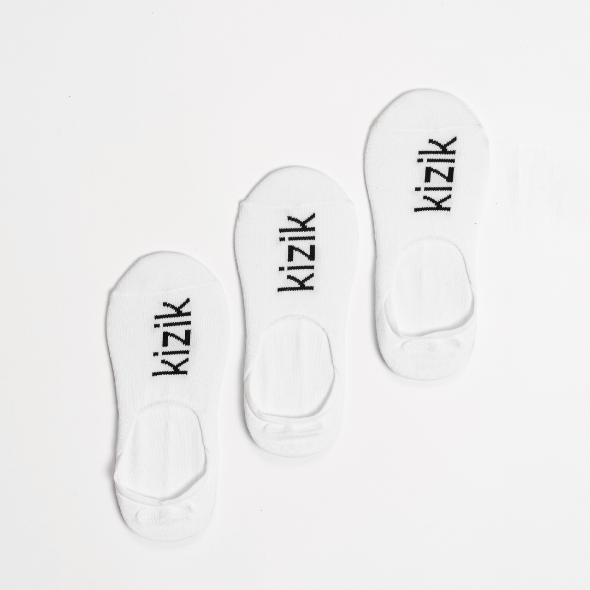 Kizik No Show Socks for Men & Women - Breathable Invisible Low Cut Liner Socks (White, 3 Pack) - Perfect for Sneakers, Loafers & Casual Shoes