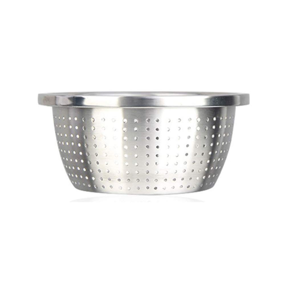 Premium 304 Stainless Steel Colander Strainer - 24cm Diameter Kitchen Sieve for Rice, Pasta, Fruits & Vegetables | Durable Mixing Bowl & Cookware Utensil for Washing, Draining & Food Prep | Ideal for Home Cooking, Restaurants & Meal Prep