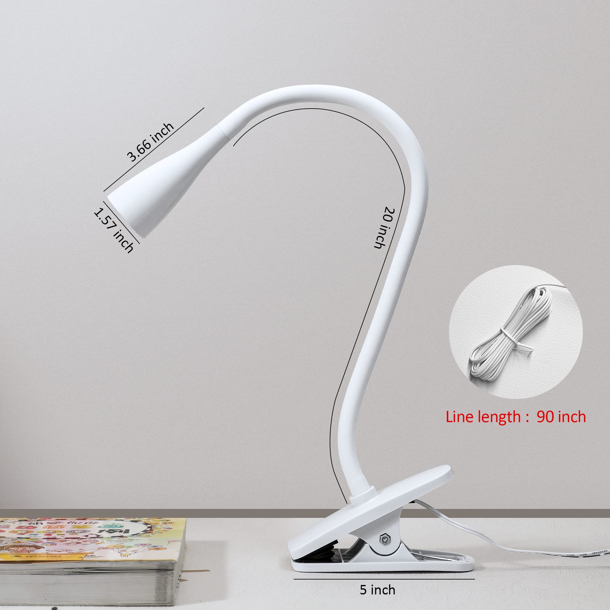 LED Reading Light Set - 1 Wall Mount & 1 Book Lamp Bundle for Bedside, Study Desk & Night Reading | Energy Efficient LED Task Lighting