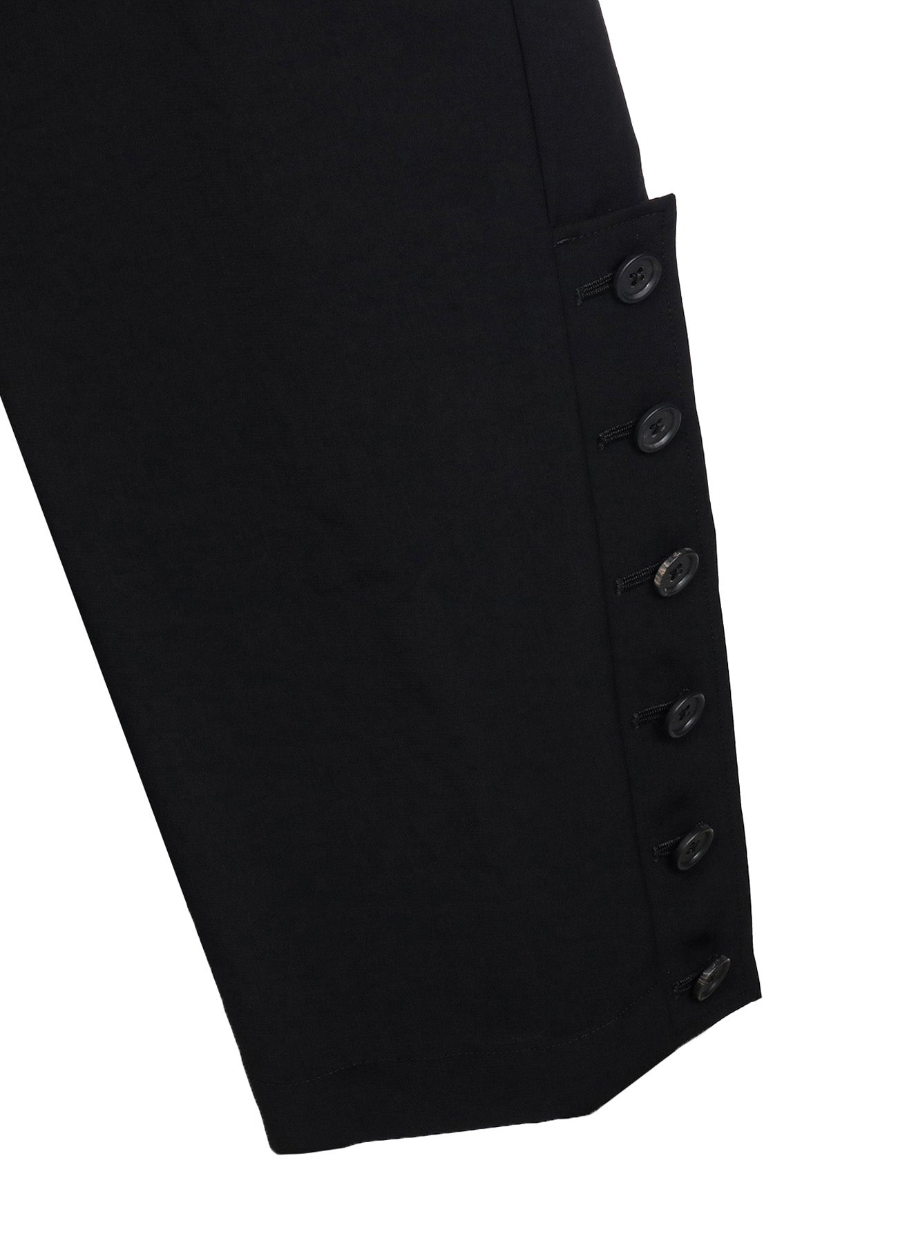 Stylish Crepe de Chine Button Slit Pants for Women - Comfortable & Elegant High-Waisted Trousers for Office, Party, and Casual Wear