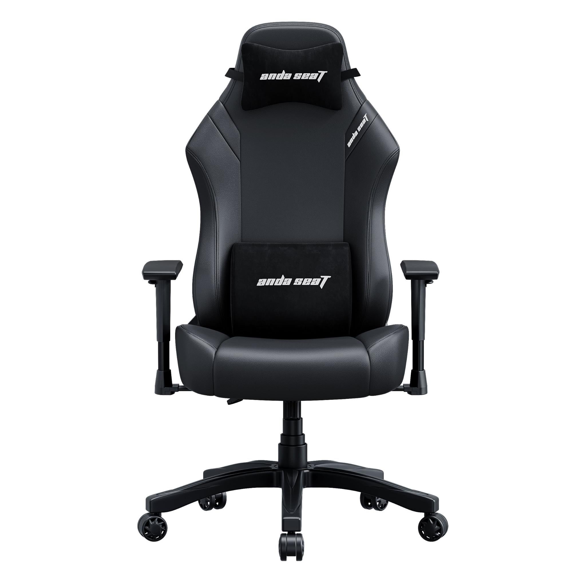 Anda Seat LUNA PVC Gaming Chair - Ergonomic Racing Style Video Game Chair with Adjustable Height & Lumbar Support - Perfect for PC, PS5, Xbox Gaming & Home Office (Black)