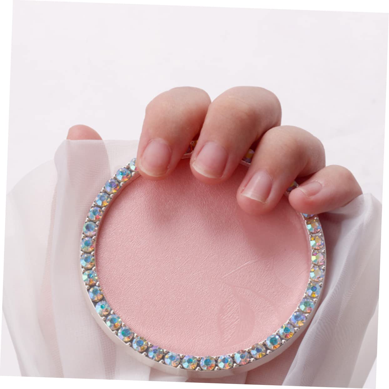 Beavorty 2-Piece Gel Nail Polish Palette Set with Rhinestones - Nail Art Color Mixing & Display Tray for Professional & DIY Manicures at Home or Salon