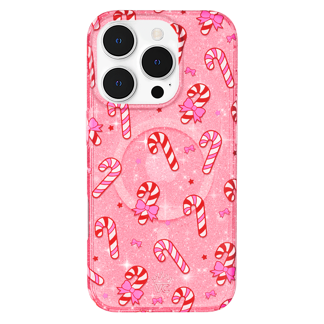 Pink Peppermint Princess iPhone Case - Cute Floral Design Protective Cover for iPhone 13/14/15 - Perfect for Girls, Teens & Women - Great Gift for Birthday, Christmas & Everyday Use