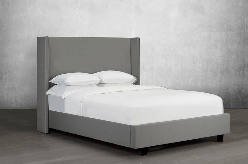 Canadian Made Osiris Platform Bed Frame - Queen Size, Solid Wood, Modern Minimalist Design | Perfect for Bedroom, Guest Room, and Small Space Living