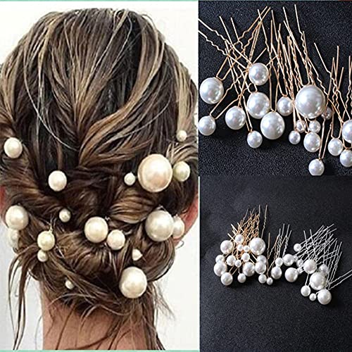 Vintage Pearl Hair Pins for Women - Boho Wedding Bridal Hair Jewelry - Floral Hair Accessories for Brides, Prom, Parties & Special Occasions