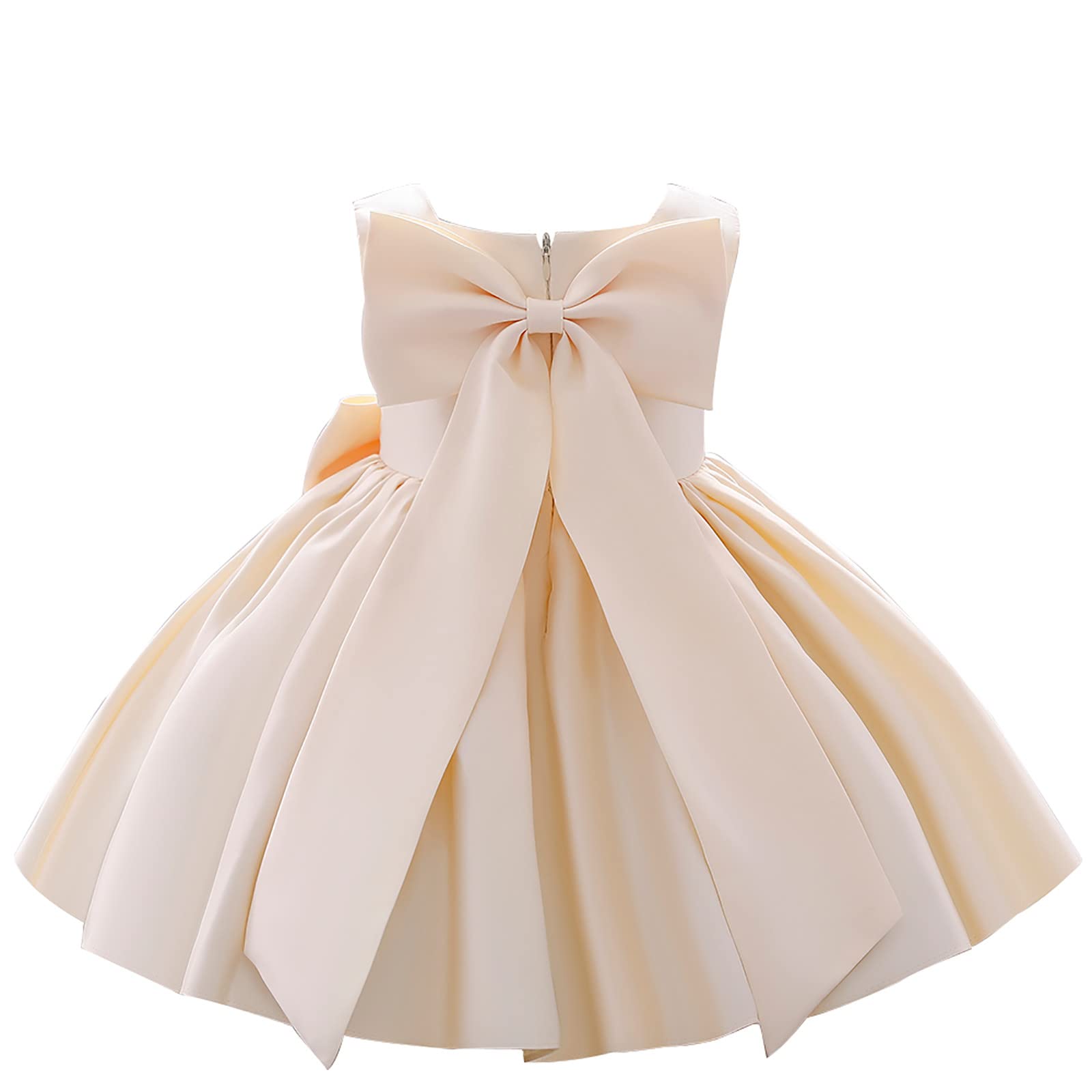 Girl's Floral Princess Wedding Dress - Sleeveless Flower Design Toddler & Baby Girl Gown for Special Occasions, Birthday Parties & Photo Shoots