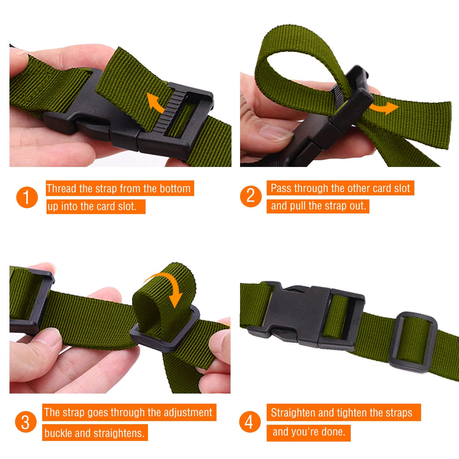 Premium Adjustable Nylon Tie Down Straps with Quick Release Buckle - Heavy Duty Utility Straps for Backpack, Camping Gear, Sleeping Bag, Luggage & Tactical Lashings - Perfect for Outdoor Adventures, Travel & Storage Organization