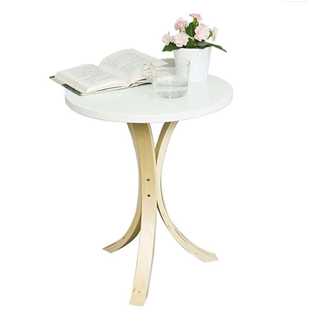 Round White Nightstand Coffee Table - Modern Side Table for Living Room, Bedroom, Balcony & Sofa | Perfect as Telephone Table, Bedside Furniture & Accent Table