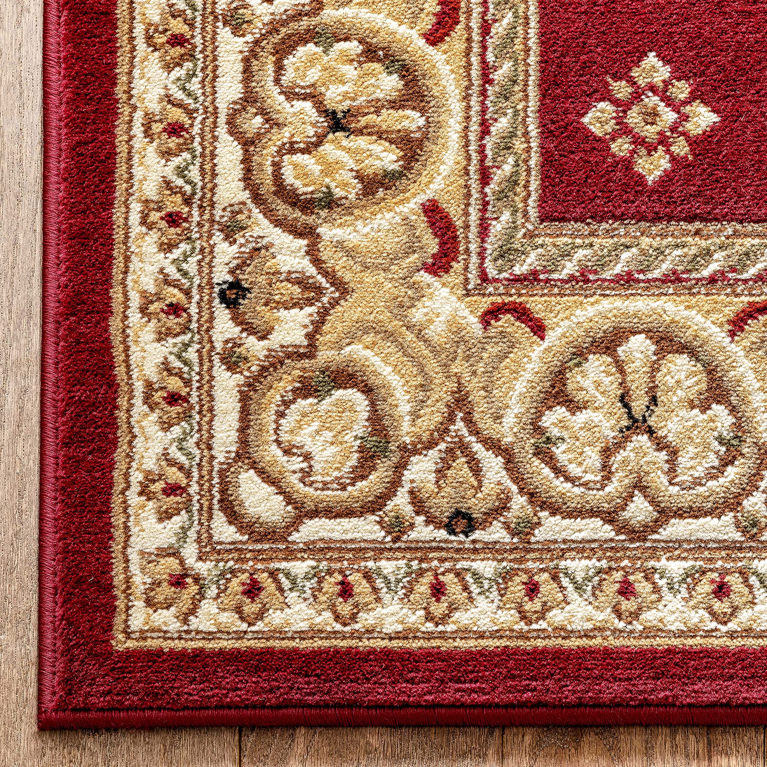Well Woven Barclay Collection Hudson Terrace Red 8x10 Area Rug - Soft Modern Non-Slip Living Room, Bedroom & Dining Room Rug - Perfect for Home Decor, Office & High Traffic Areas