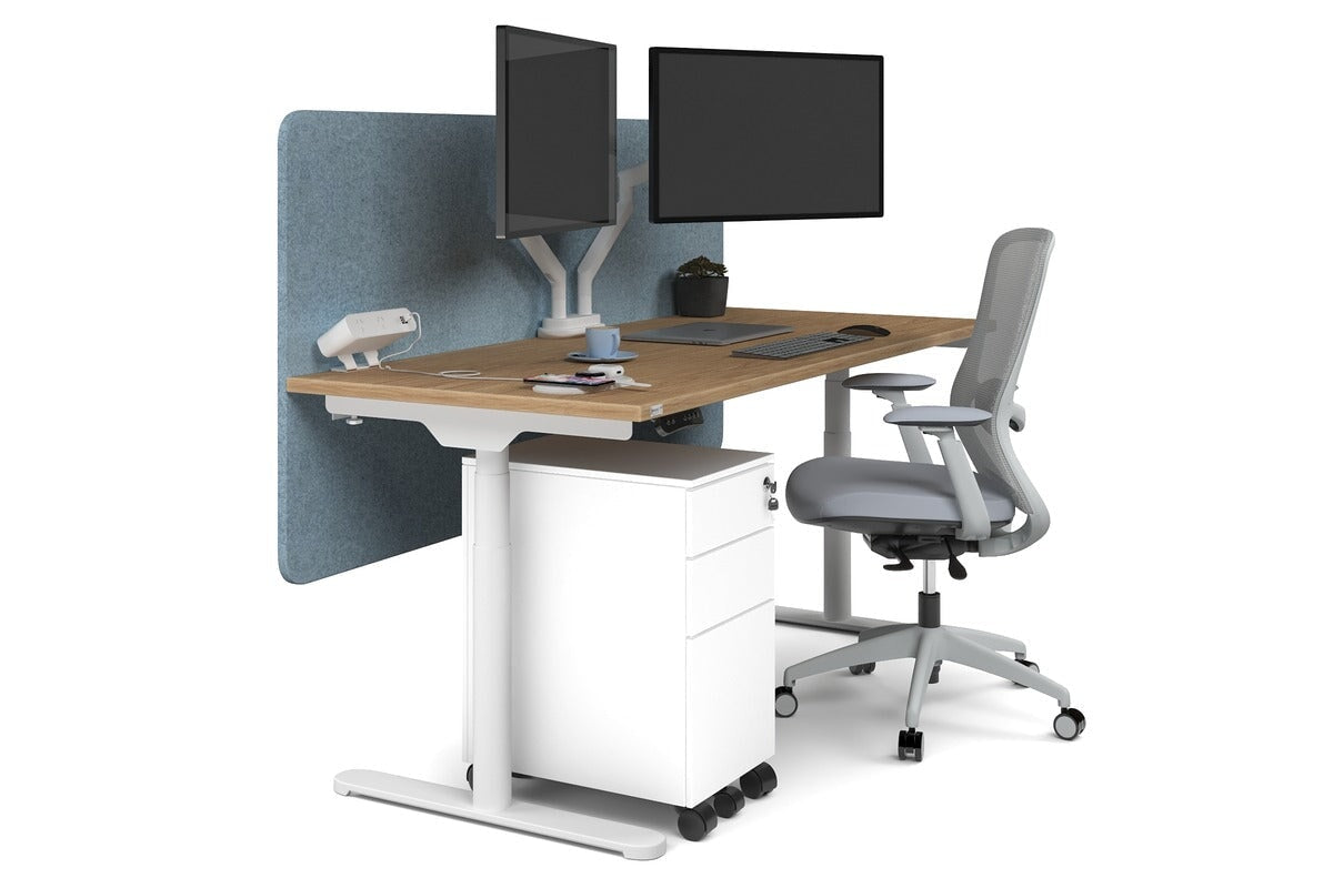 Flexi Premium Height Adjustable Single Workstation [1800L x 700W] - Ergonomic Standing Desk for Home Office, Gaming & Study - Electric Sit Stand Desk with Memory Function