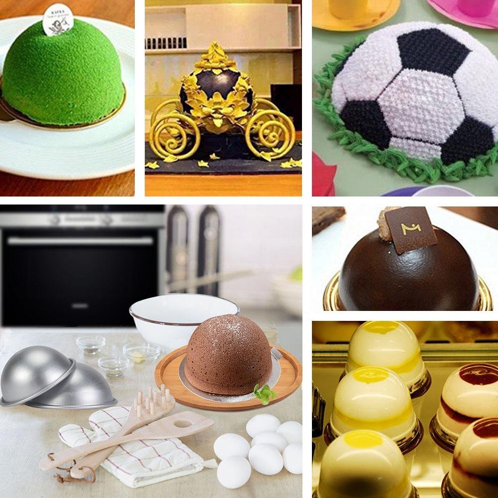 8cm Half Ball Cake Mold - Aluminum Hemisphere Cake Pan for Bikini Cakes, Desserts & Puddings | Perfect for Birthday Parties, Wedding Cakes & Baking Enthusiasts