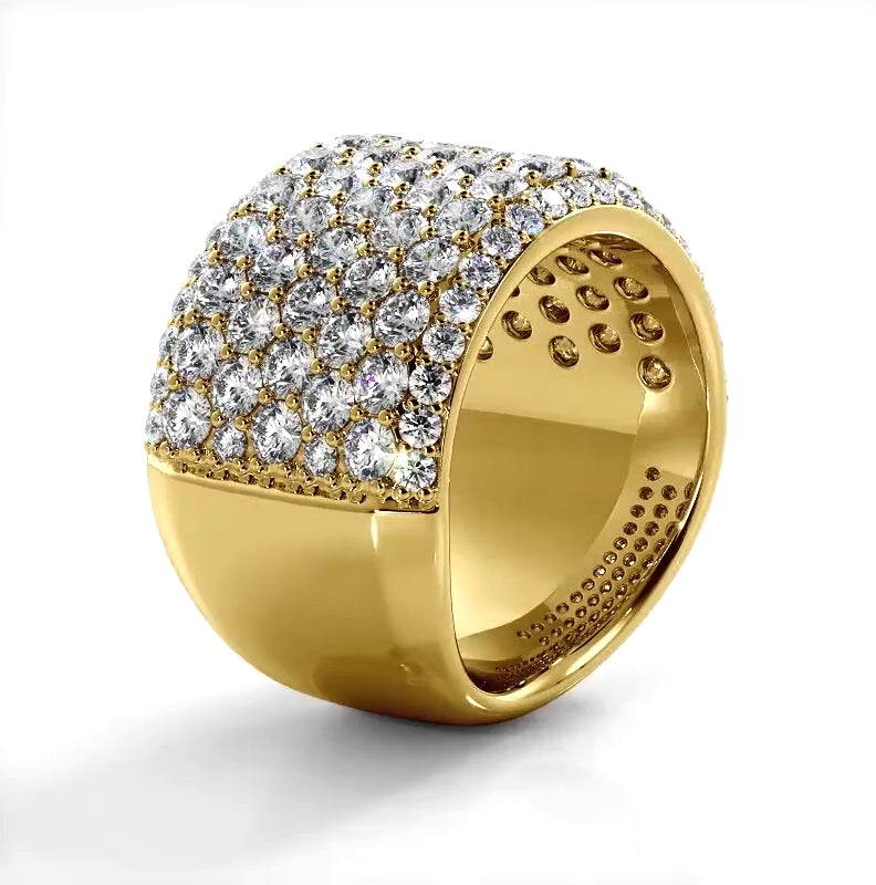 3.13 Carat Round Diamond Wedding Band for Women - Elegant & Timeless Engagement Ring - Perfect for Bridal, Anniversary & Special Occasions