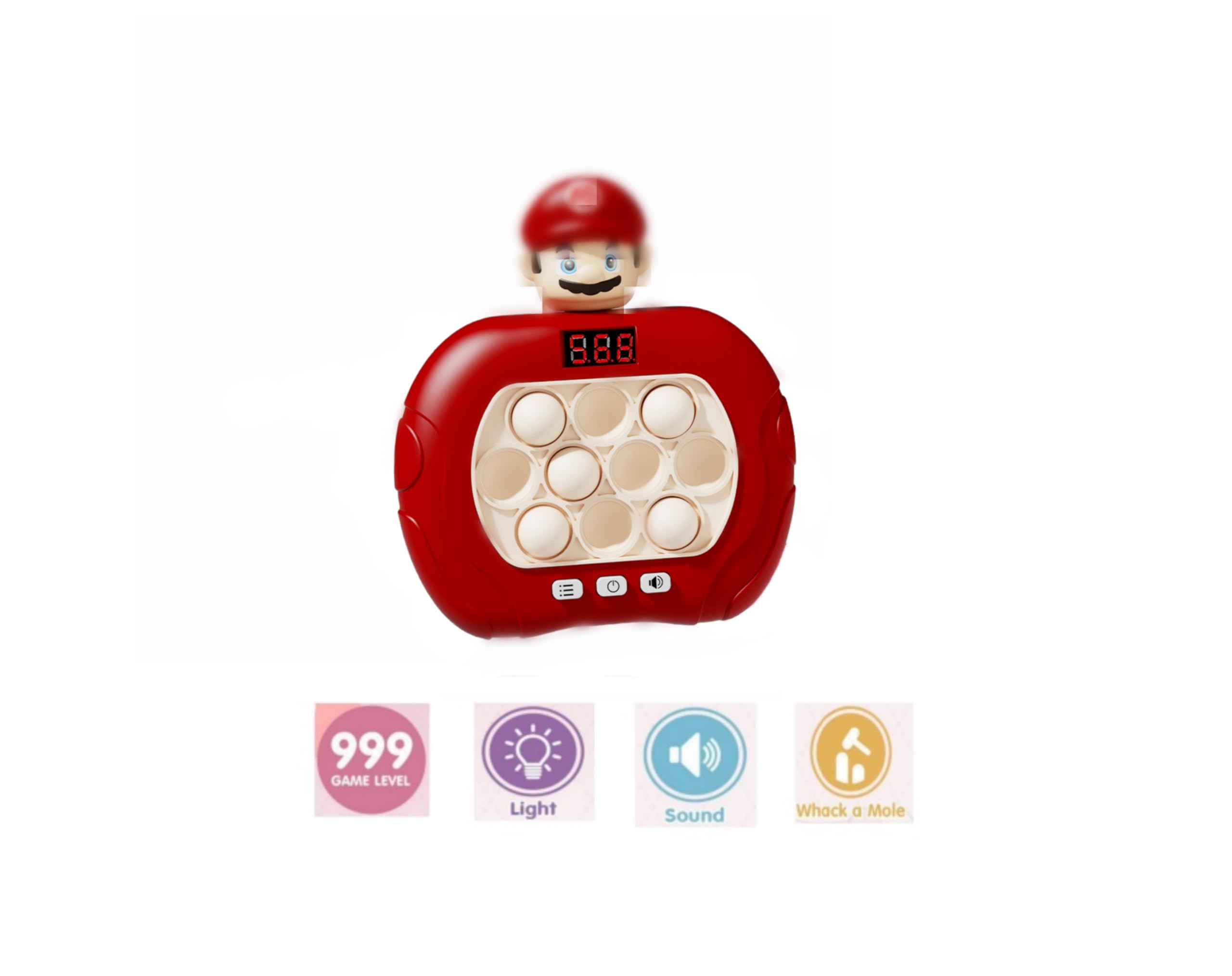 Electronic Pop It Quick Push Bubble Game - New Model Sensory Toy with LED Screen, Stress Relief & Fidget Toy for Kids & Adults - Perfect for Anxiety Relief, Classroom, Office & Travel Use (WST-Mari)