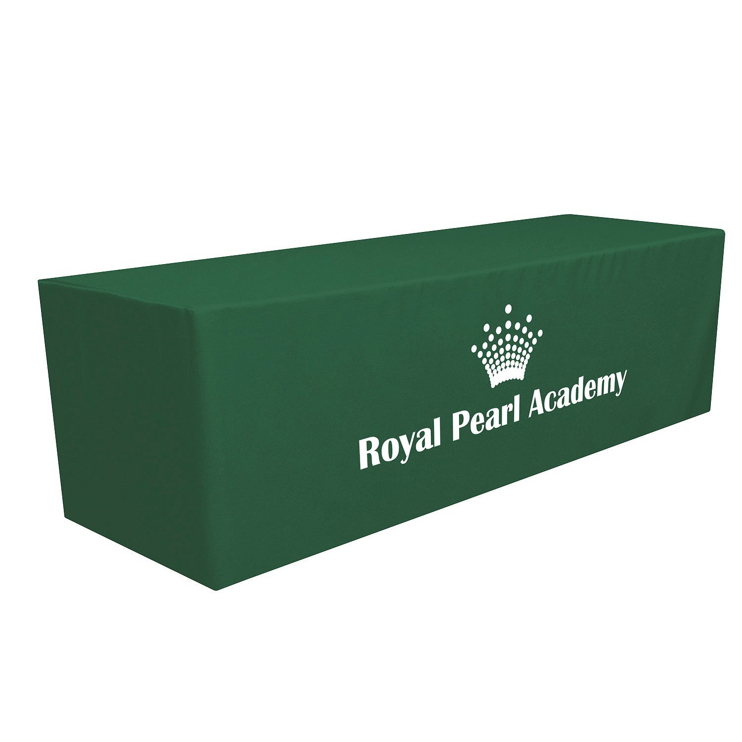 Customizable 8ft Table Cover with Logo - Personalized Polyester Tablecloth for Business, Trade Shows & Vendor Events - Perfect for Branding & Promotional Displays