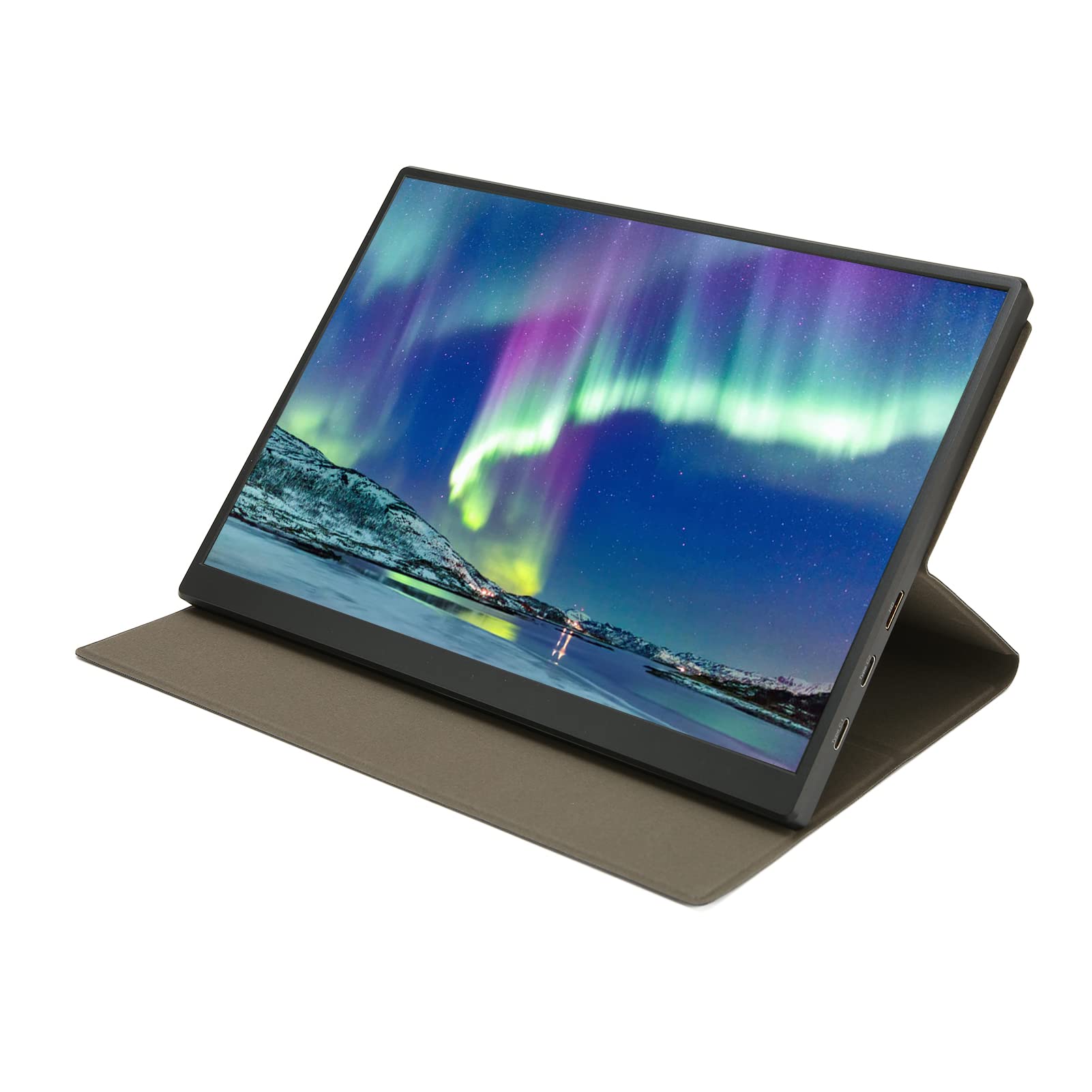 10.5 Inch Small Monitor - 1920x1280 FHD IPS Portable Laptop Screen | Lightweight Mini Display with PU Leather Case | Built-in Dual Stereo Speakers for PC Gaming, Work & Travel | Perfect for Home Office, Business Trips & Multi-Tasking