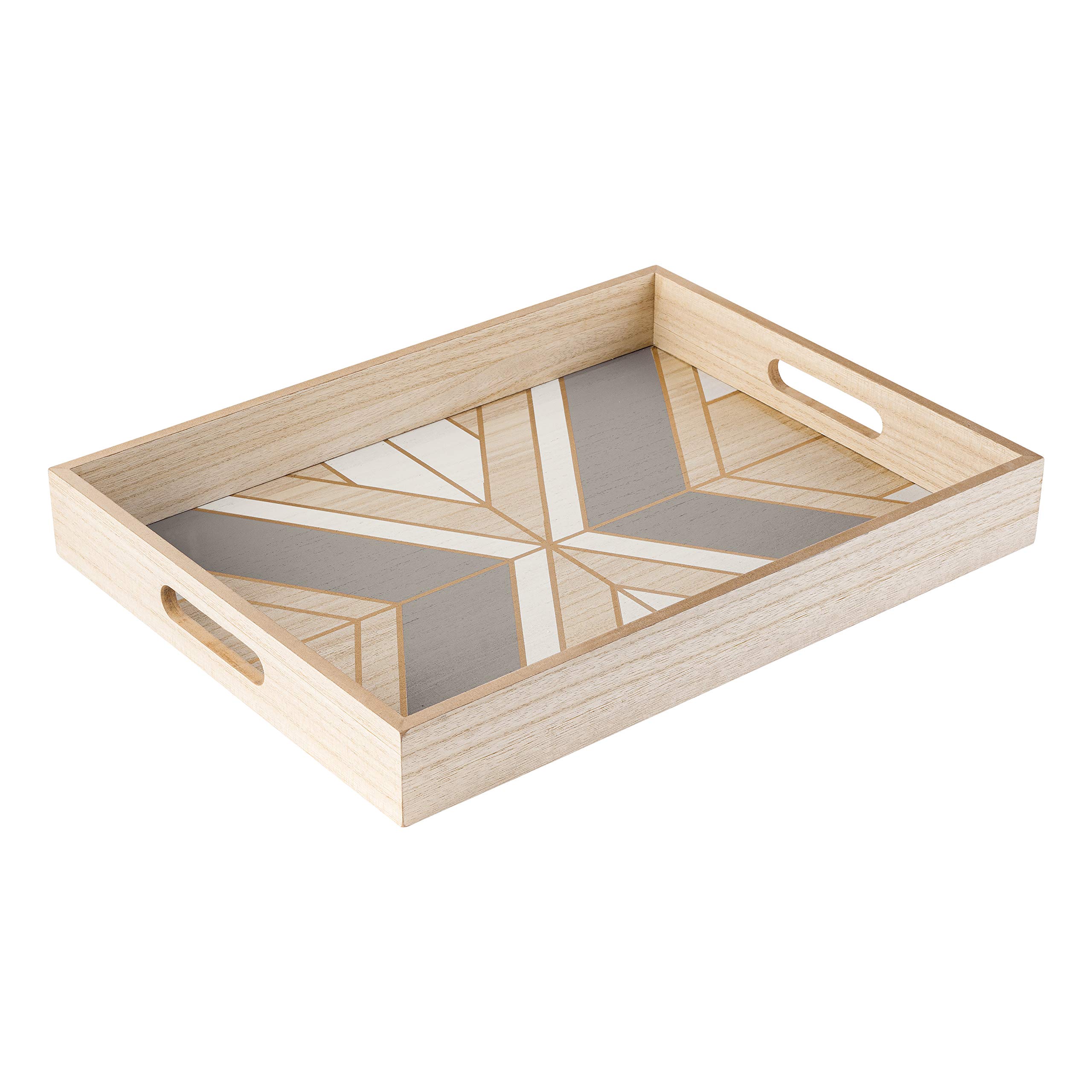 Premium Wood Serving Tray - Handcrafted Home Decor for Coffee Table, Ottoman, Bedroom & Dining | Perfect for Breakfast in Bed, Tea Parties & Living Room Organization