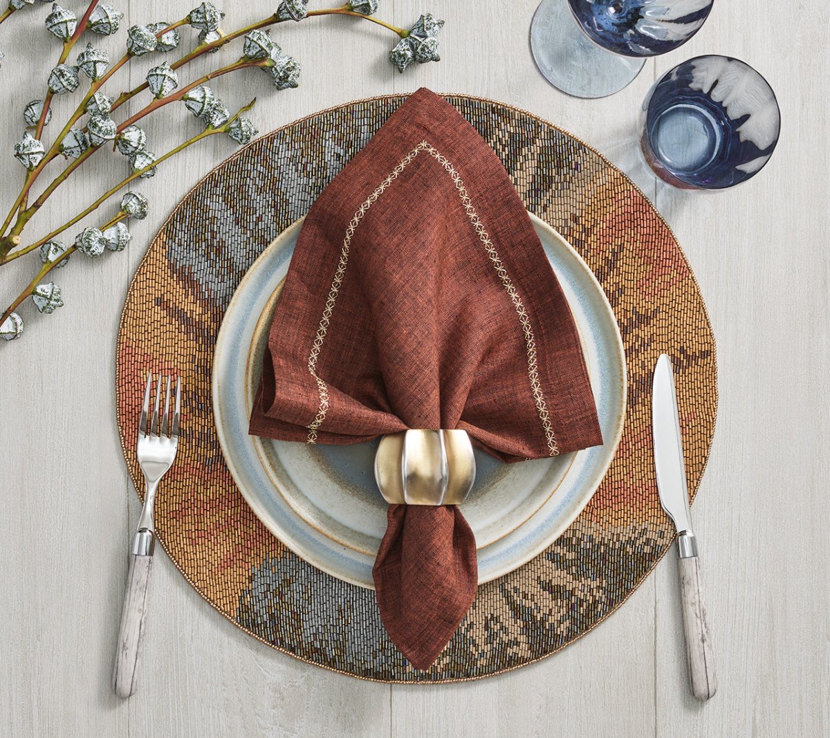 Big Bang Placemat Set of 2 - Colorful Non-Slip Table Mats for Dining, Kitchen & Party Decor - Waterproof & Easy Clean Placemats for Home, Restaurant & Outdoor Use