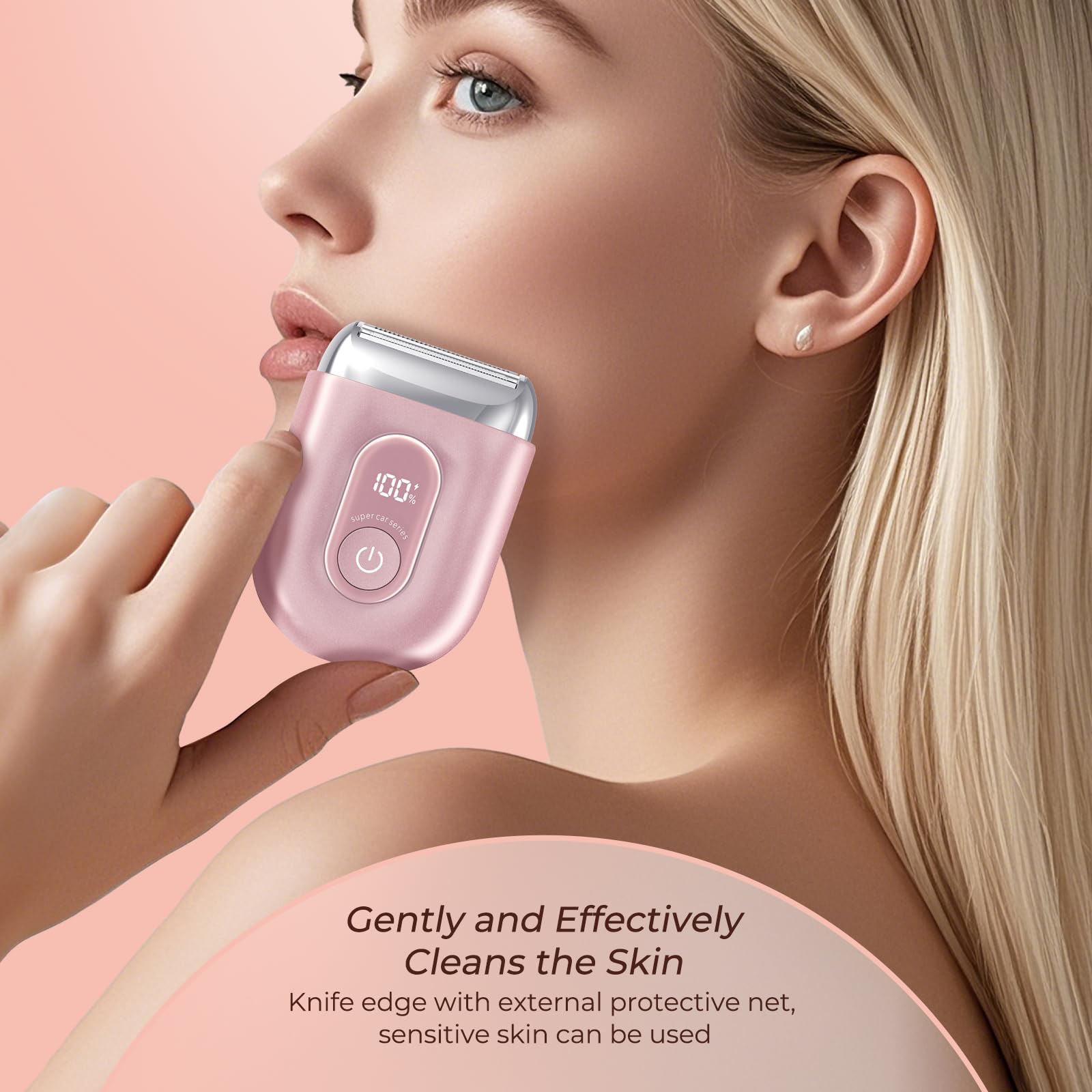 Women's Electric Razor & Bikini Trimmer - Painless Cordless Shaver for Pubic Hair, Legs, Arms & Body - Wet/Dry Use for Smooth Skin - Perfect for Travel, Gym & Quick Hair Removal at Home