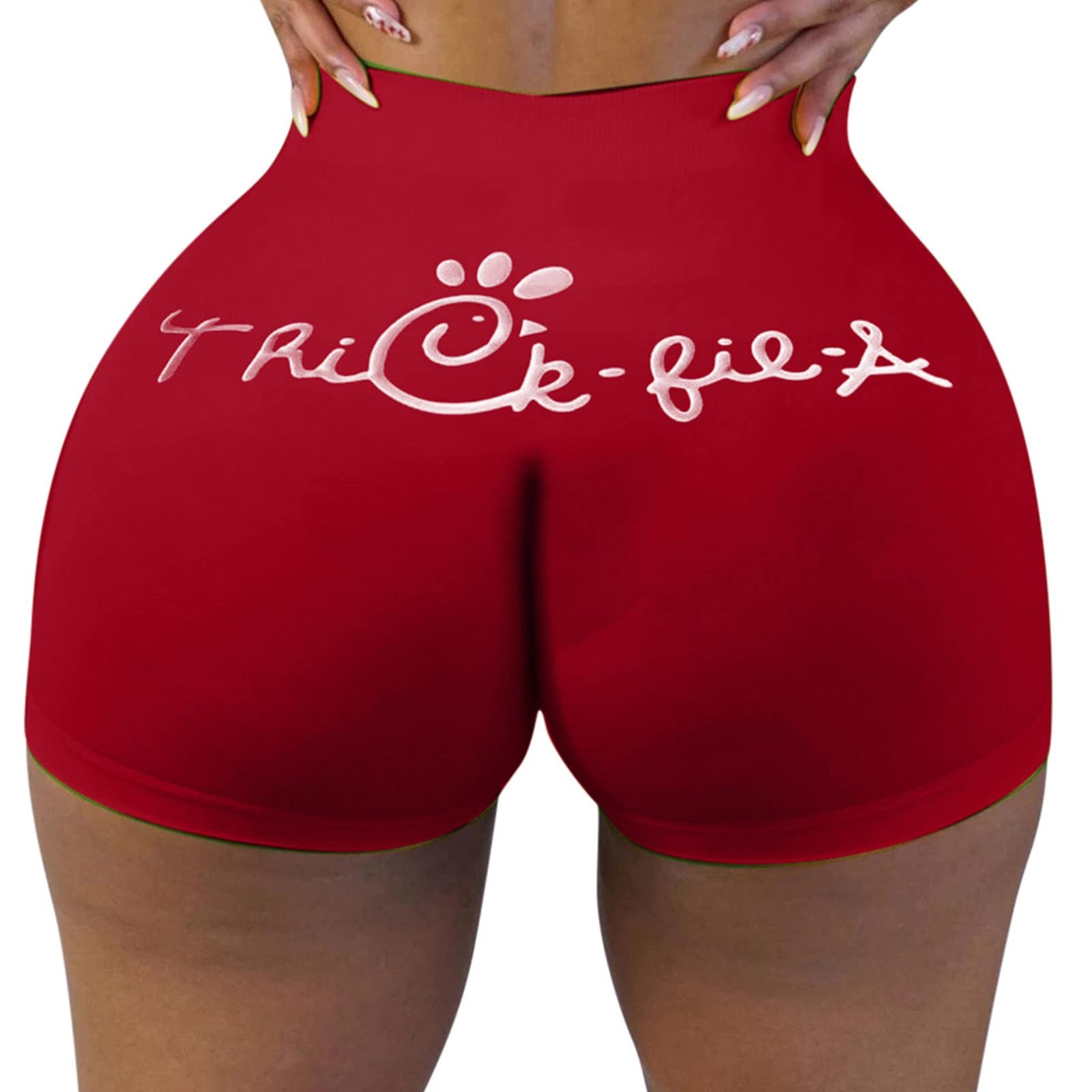 Women's Stretch Casual Letter Print Yoga Shorts with Pockets - Slim Fit Summer Lounge Shorts for Home, Yoga, Gym & Clubwear (Black)