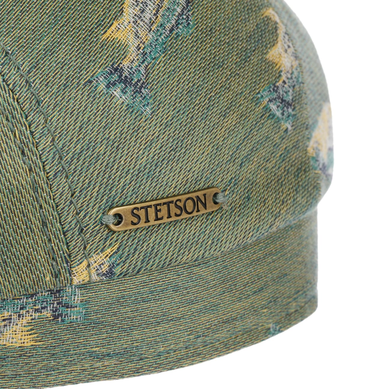 Stetson Allover Fish Print Flat Cap for Men - Classic Driver Hat for Golf, Fishing & Outdoor Activities