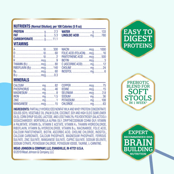 Enfamil Reguline Powder Infant Formula - 19.5 oz Canister (Pack of 4) | Gentle Digestion for Babies | Ideal for Travel, Daycare & Home Feeding