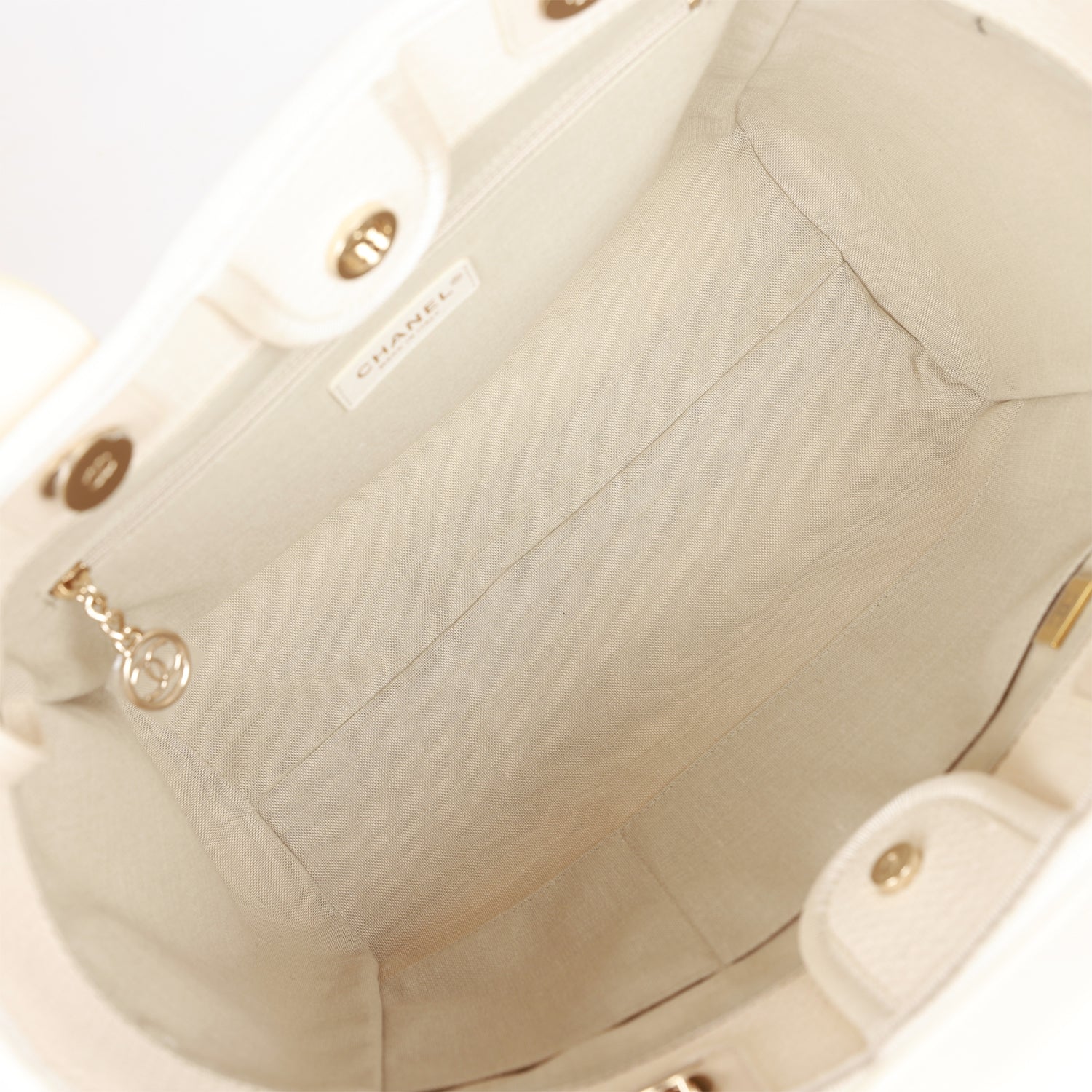Chanel Large Deauville Shopping Bag - White Boucle Leather Tote with Light Gold Hardware | Luxury Designer Handbag for Women, Perfect for Travel, Work & Everyday Use