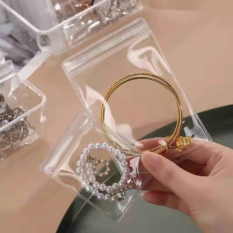 30pcs Clear Jewelry Organizer Bags - 3 Sizes for Earrings, Rings & Necklaces | Travel Jewelry Storage | Anti-Tarnish Protection | Perfect for Travel, Home Organization & Gift Packaging