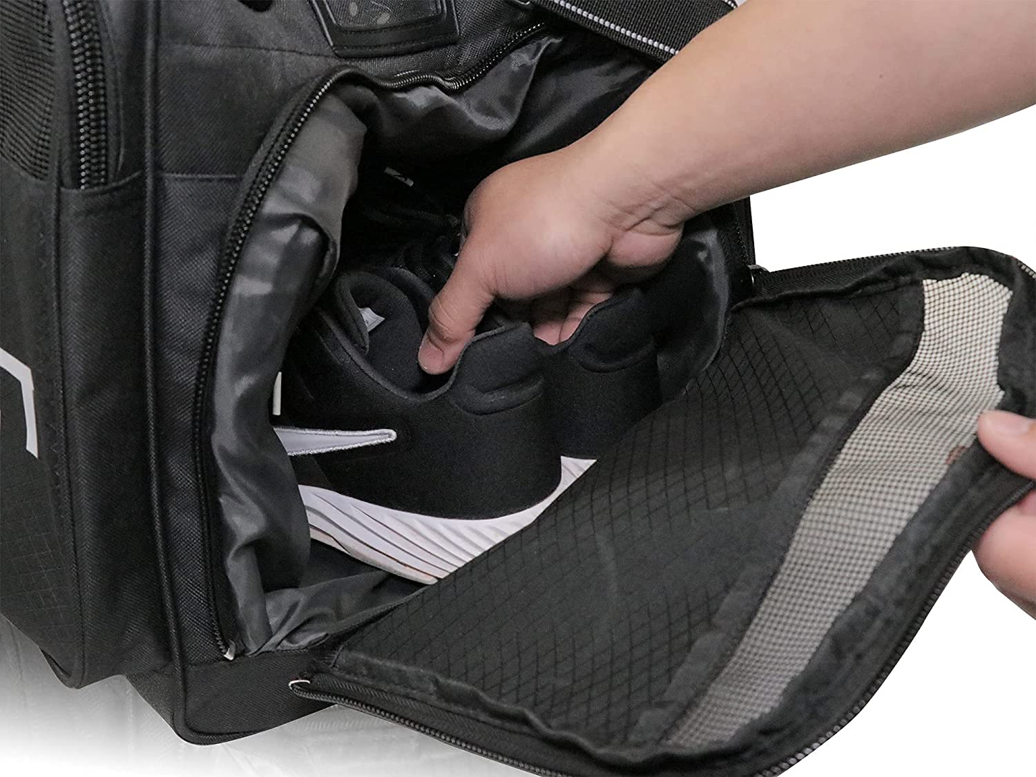 PowerNet Pro Duffle Bag - Waterproof Gym Bag for Men & Women, Large Sports Travel Duffel with Shoe Compartment & Wet Pocket - Perfect for Workout, Travel, Sports & Weekend Getaways