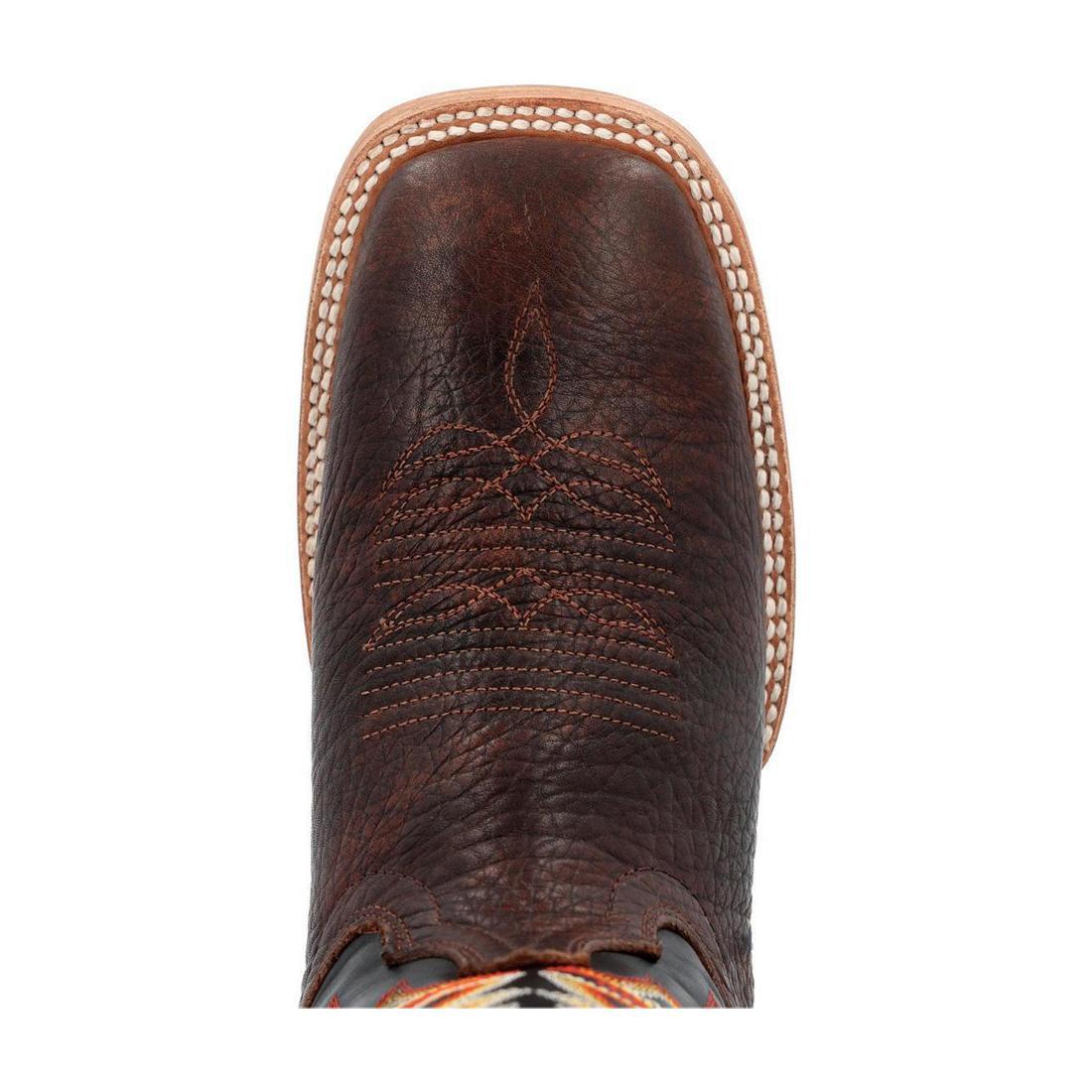 PRCA Collection Genuine Bullhide Western Boots for Men & Women - Chestnut & Brown Cowboy Boots - Durable & Comfortable for Rodeo, Ranch Work & Country Fashion
