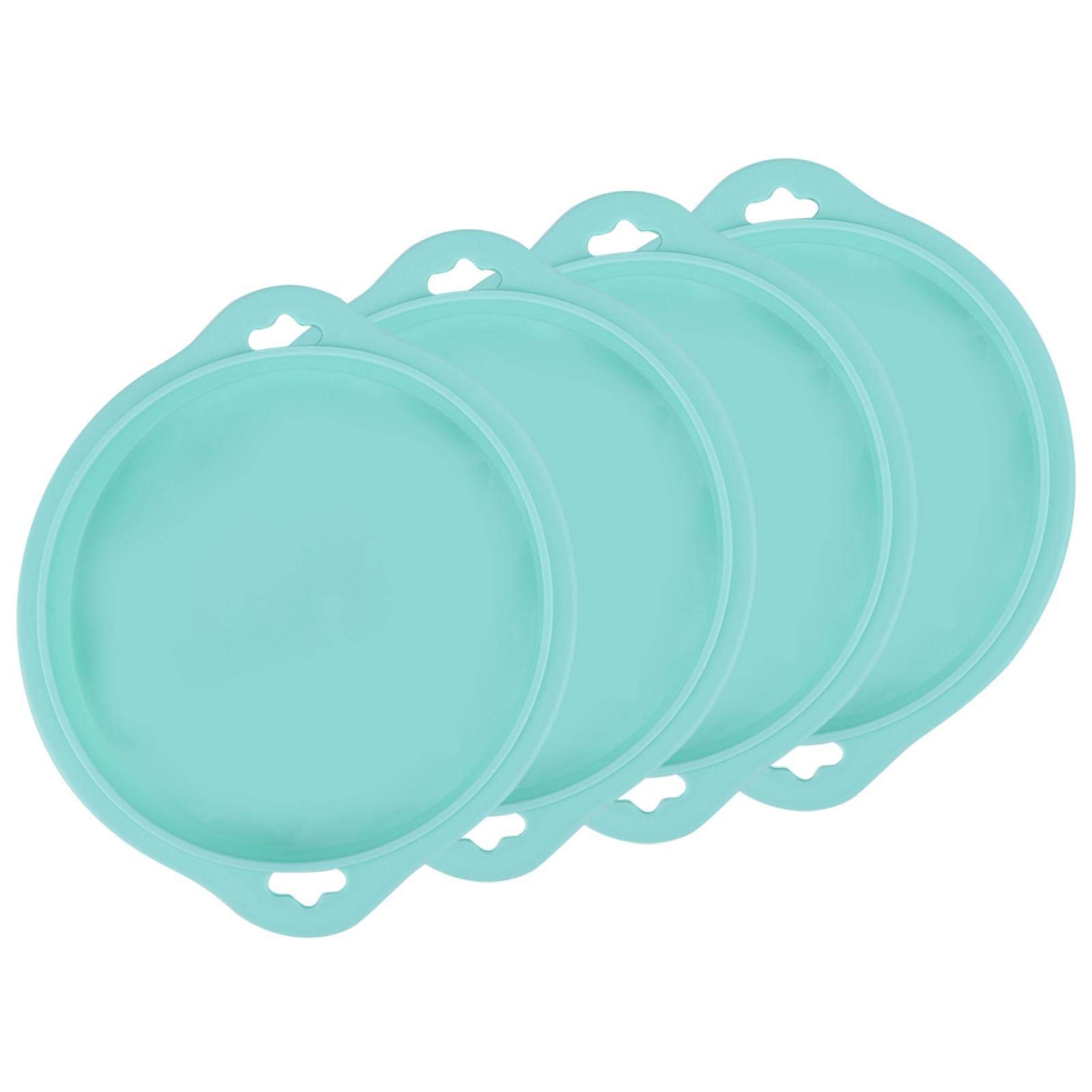 4PCS Silicone Round Cake Pans - Nonstick Baking Molds for Cheesecake, Rainbow Cake, Chiffon Cake & Pizza Crust (Green) - Perfect for Home Baking, Party Desserts & DIY Cooking