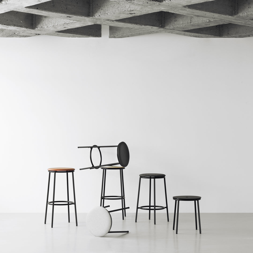 Modern Circa Counter Stool - Adjustable Height Bar Stool with Cushion for Kitchen Island, Breakfast Nook & Home Bar - Comfortable & Stylish Seating Solution