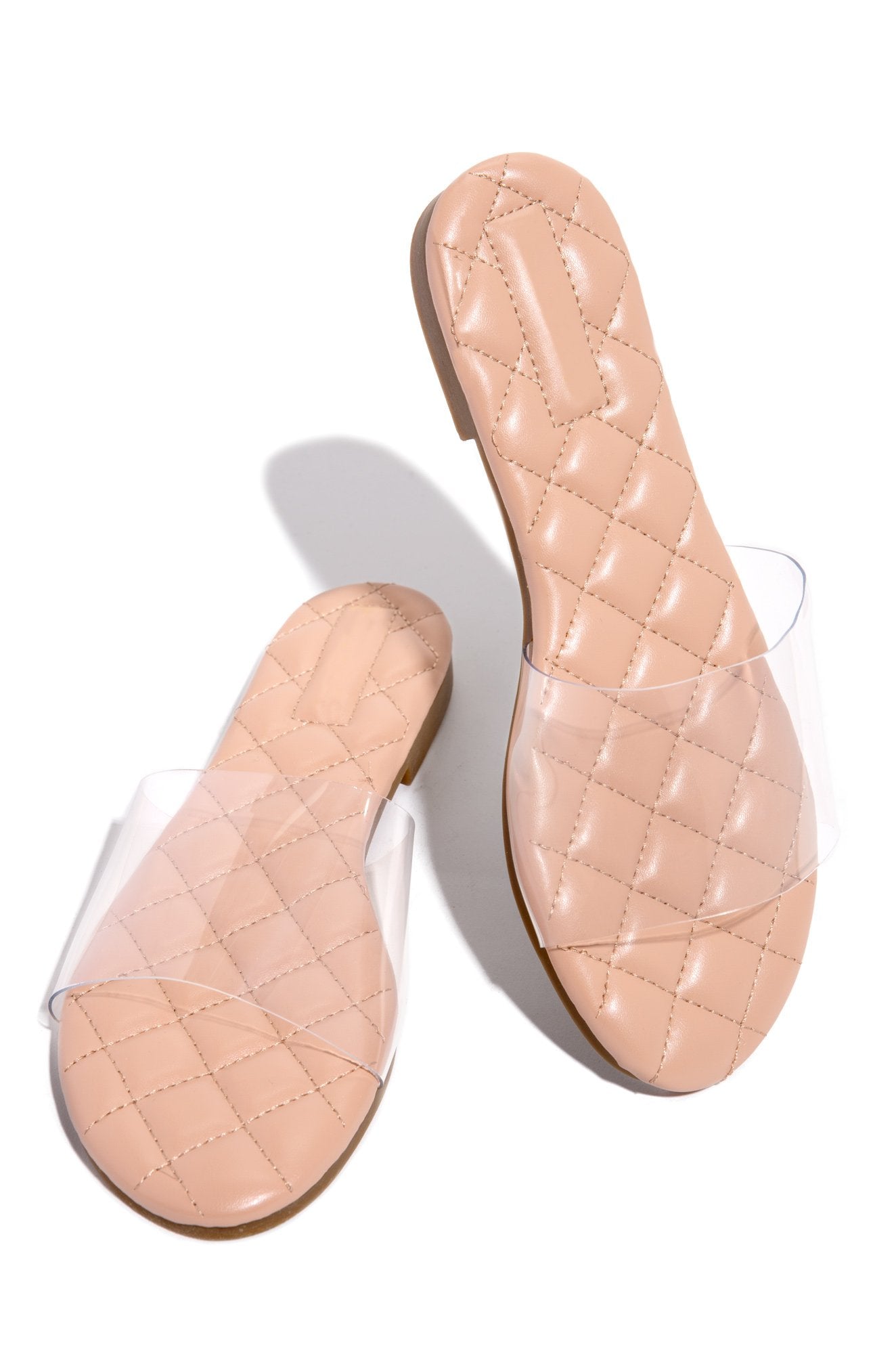 Lori Women's Nude Sandals - Comfortable Casual Slide Sandals for Summer Beach, Pool, Vacation & Everyday Wear