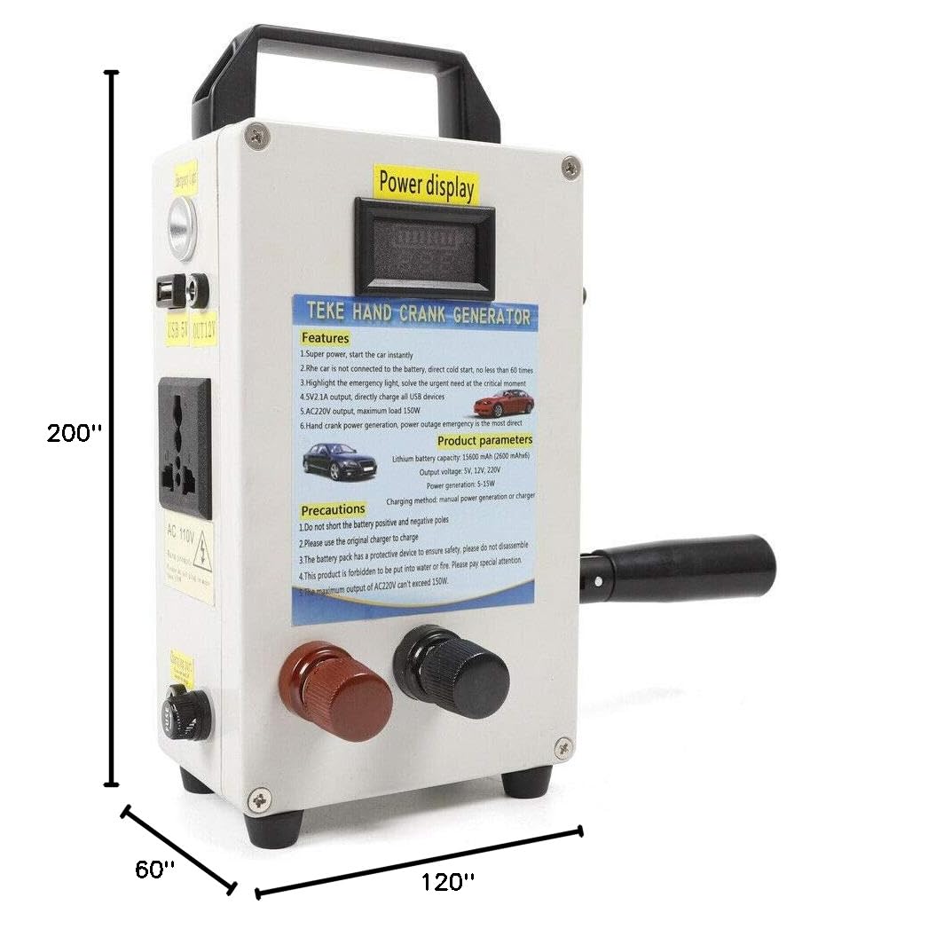 Portable Hand Crank Emergency Power Generator with USB Output - Perfect for Camping, Outdoor Adventures & Emergency Power Backup