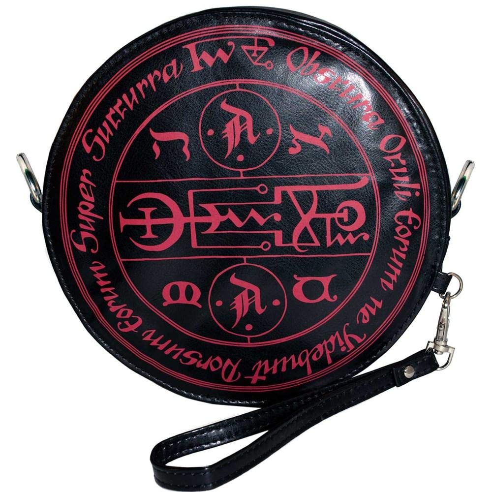 Kreepsville 666 Baphomet Wristlet Purse - Gothic Handbag for Women, Black Occult Clutch with Wrist Strap | Perfect for Halloween, Cosplay, and Gothic Fashion Accessories