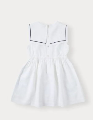 BENE BENE MARINE COLLAR DRESS for Girls (Size 3-8T) - Stylish Kids' Summer Dress for School, Parties & Family Outings
