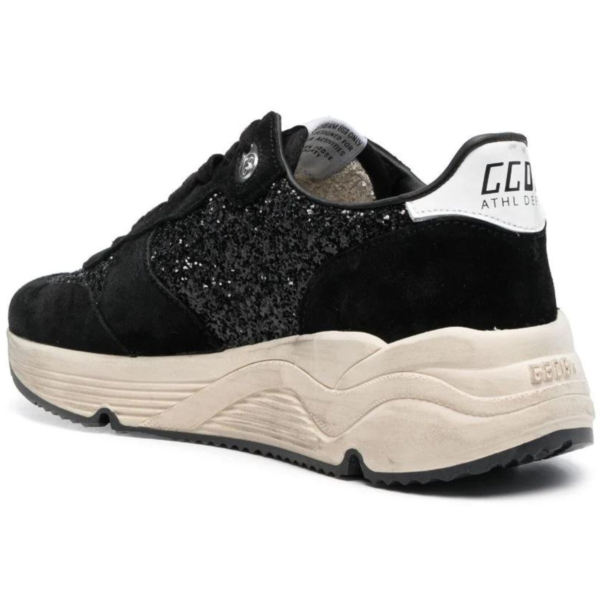 Black Glitter Running Shoes for Women - Non-Slip Lightweight Sneakers for Jogging, Gym Workouts & Casual Wear