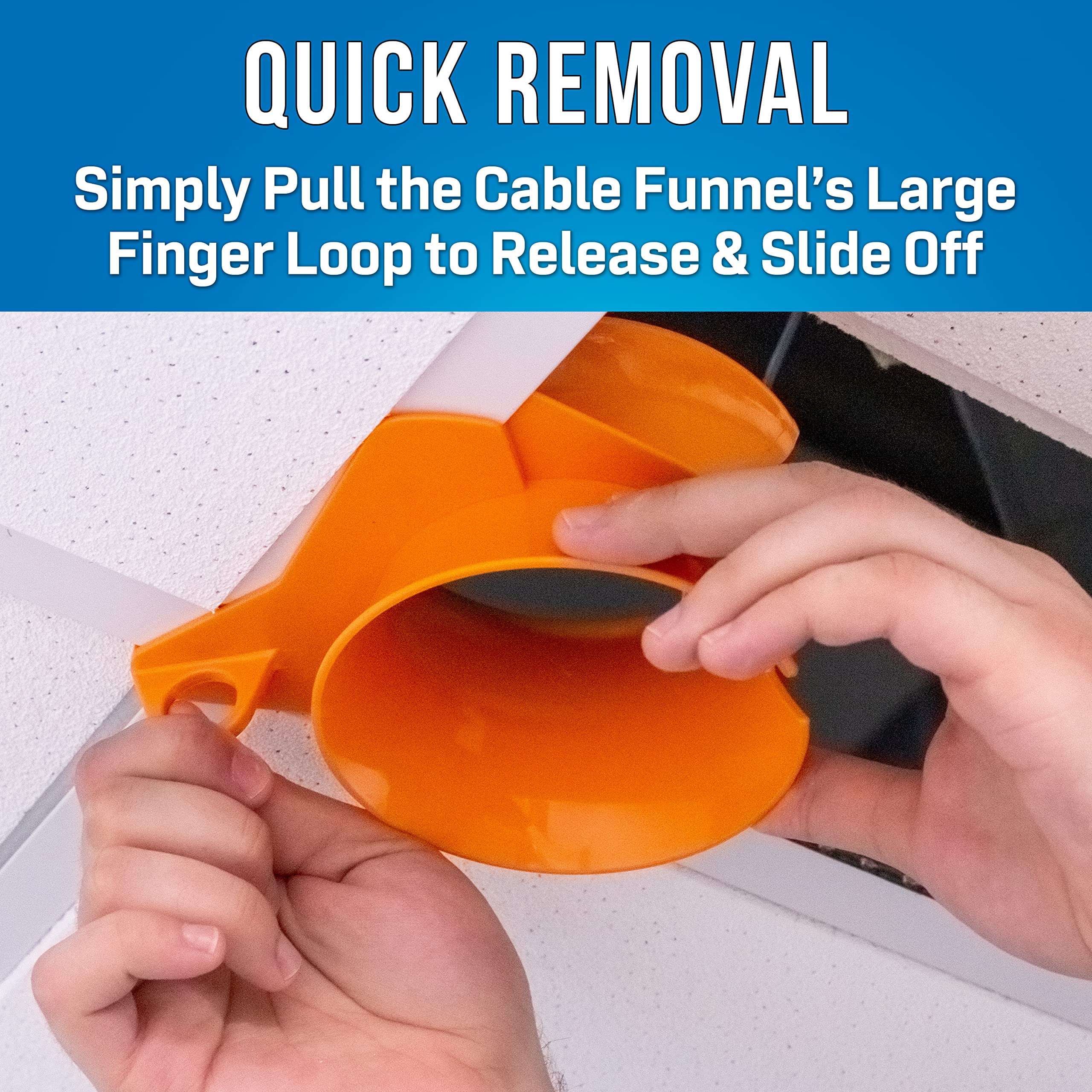 Jonard CPF-215 Cable Funnel - Orange Drop Ceiling Protector for Easy Wiring
