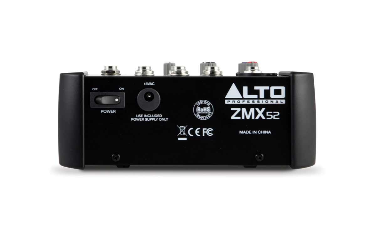 Alto ZMX52 Professional Audio Mixer - 8-Channel DJ Mixer with USB, Bluetooth, and Effects for Live Performances & Studio Recording | Perfect for DJs, Musicians, and Home Studios