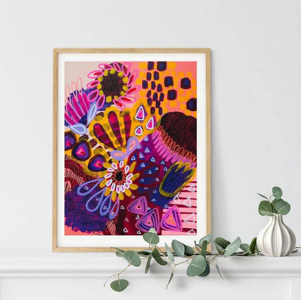 Big Banksia Modern Art Print - Australian Native Flower Wall Decor for Living Room, Bedroom & Office - Perfect for Home & Office Decor
