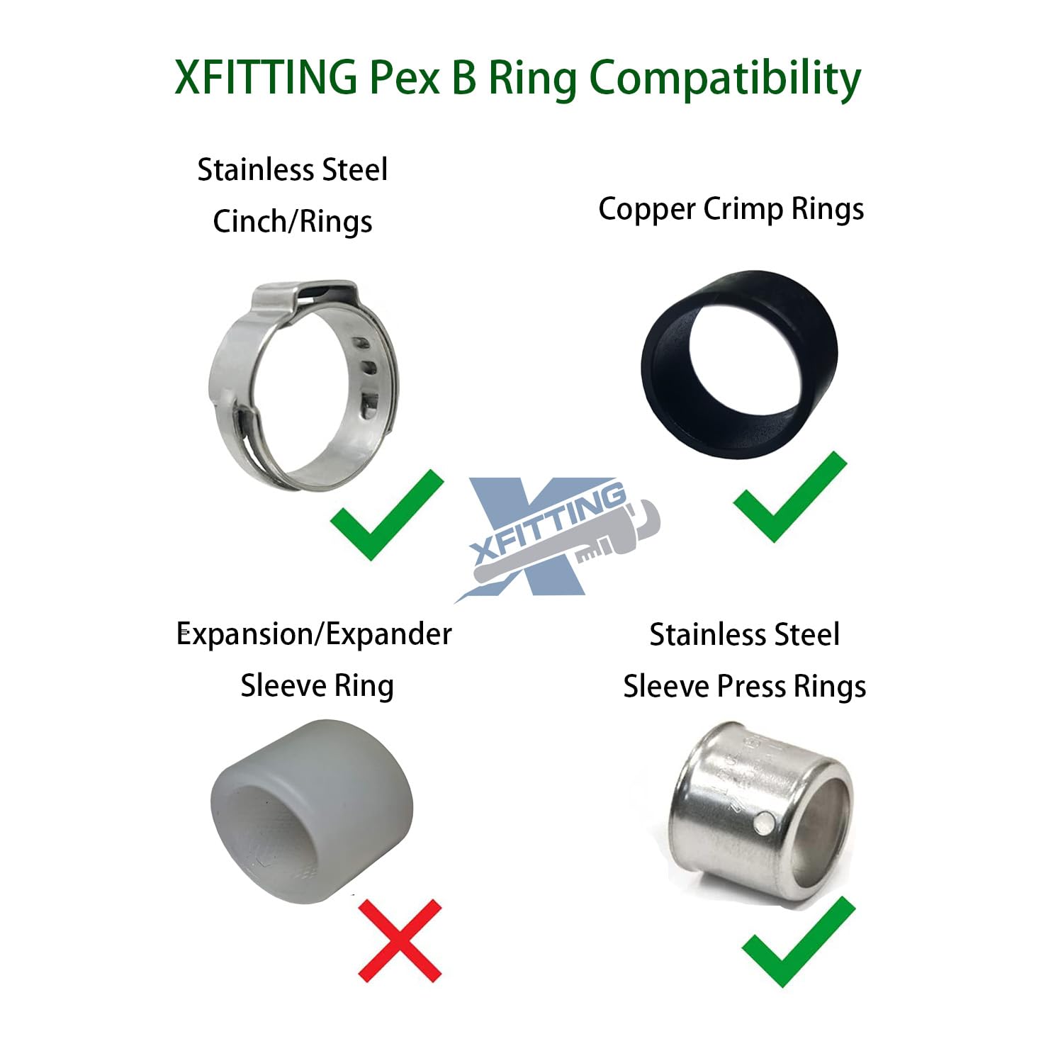 100-Pack XFITTING 1/2