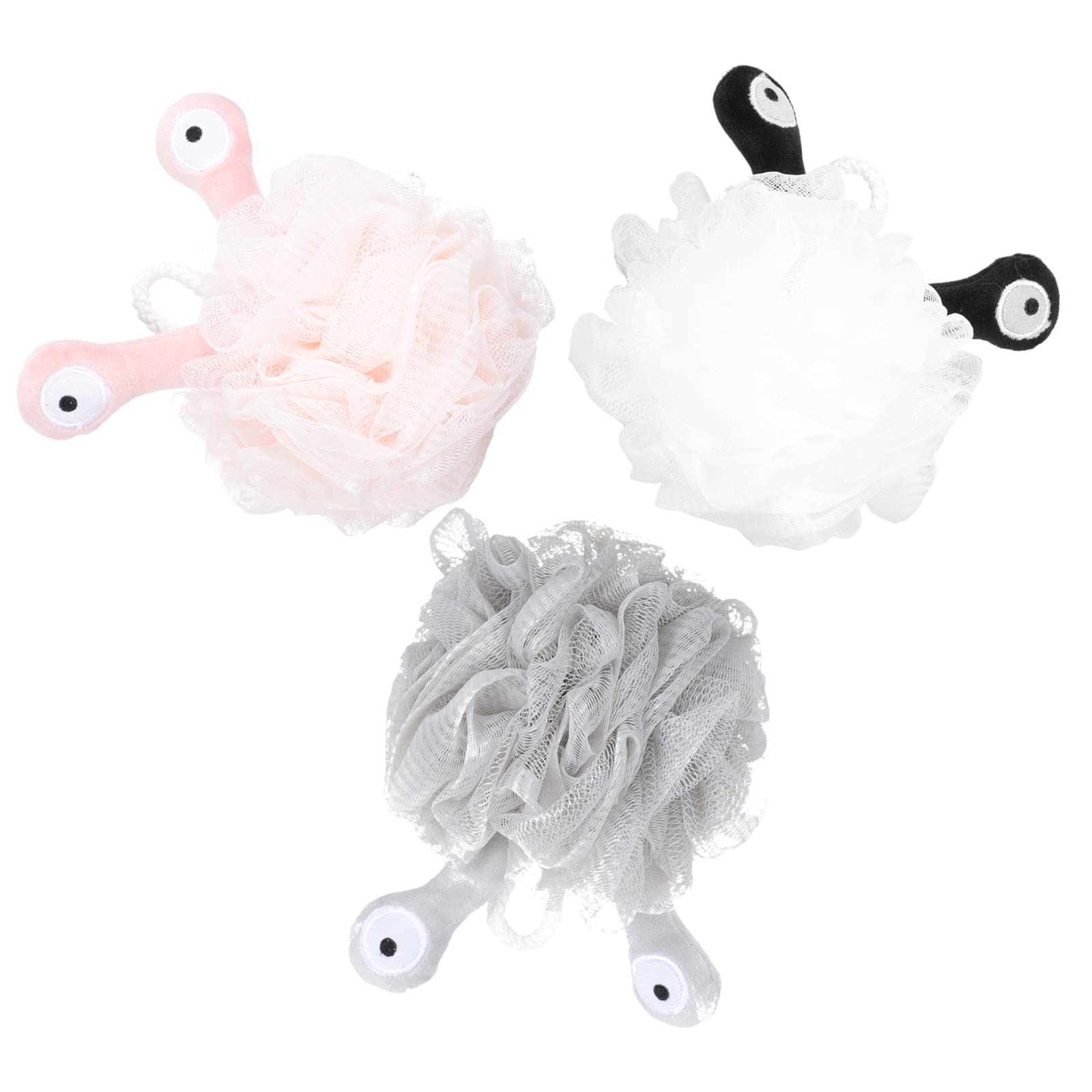 EXCLUZO 3-Piece Bath Flower Set - Cute & Creative Bath Balls for Exfoliating & Body Scrub - Home Spa & Relaxation Gift for Women - Perfect for Bubble Baths, Self-Care & Gift Giving