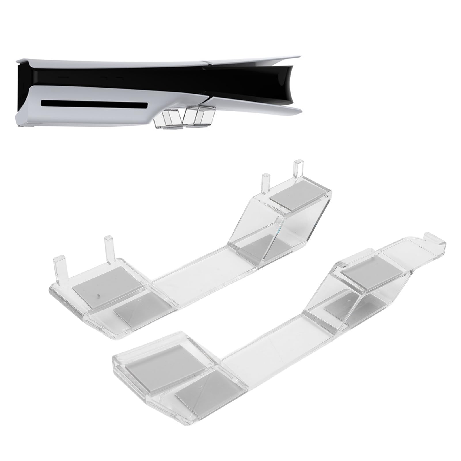 Acrylic Game Console Stand with Heat Dissipation & Anti-Slip Base - Compatible with Slim Disc & Digital Edition Consoles - Perfect for Gaming Setup & Organized Entertainment Center