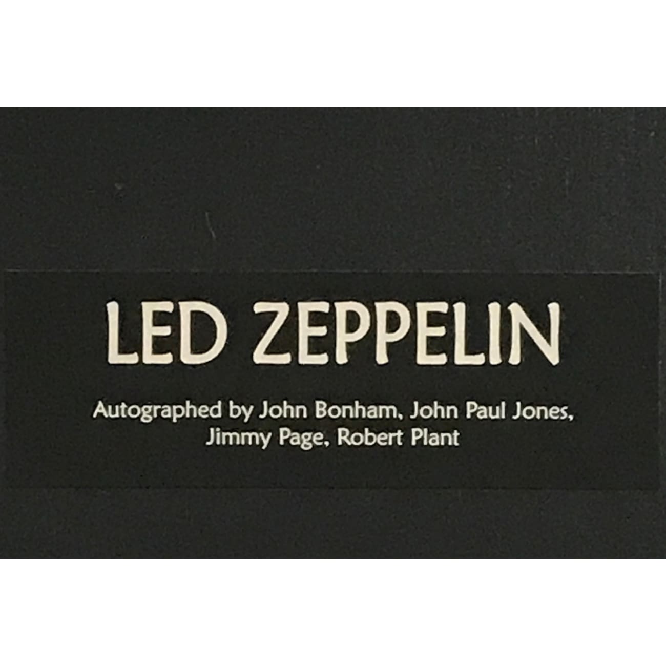 Authentic Led Zeppelin Signed Collage - Autographs by John Bonham, John Paul Jones, Jimmy Page & Robert Plant with Epperson COA - Rare Collectible Memorabilia for Music Fans & Rock Enthusiasts - Perfect for Display in Music Rooms, Man Caves & Collector Galleries