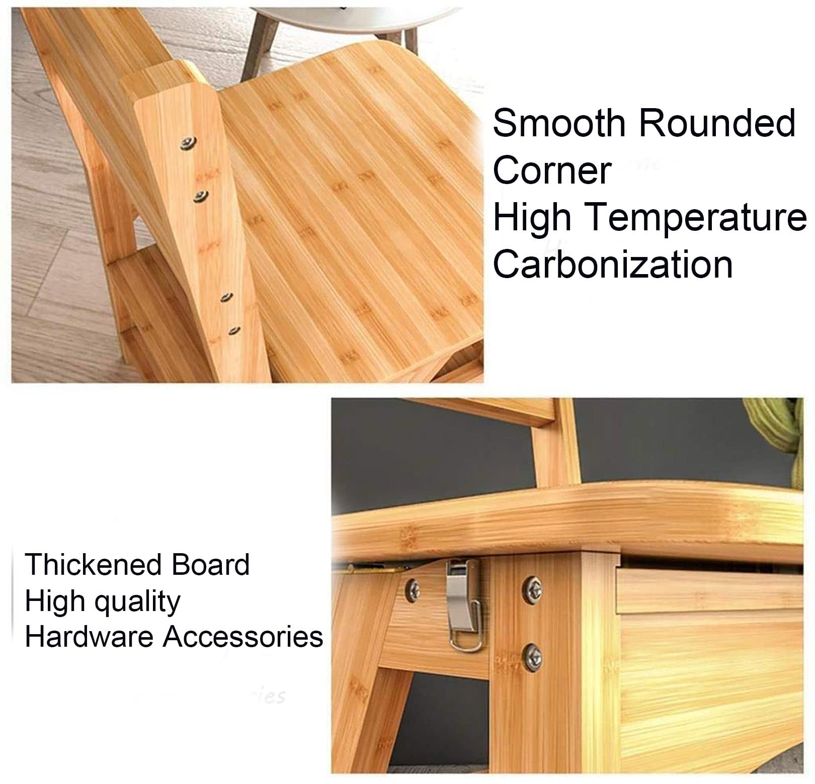 DIOB Folding Step Stool for Home - 4 Step Ladder Chair, Multifunctional Shoe Bench, 90cm Height Adjustable Flower Stand - Perfect for Bathroom, Kitchen, Closet & Indoor Use