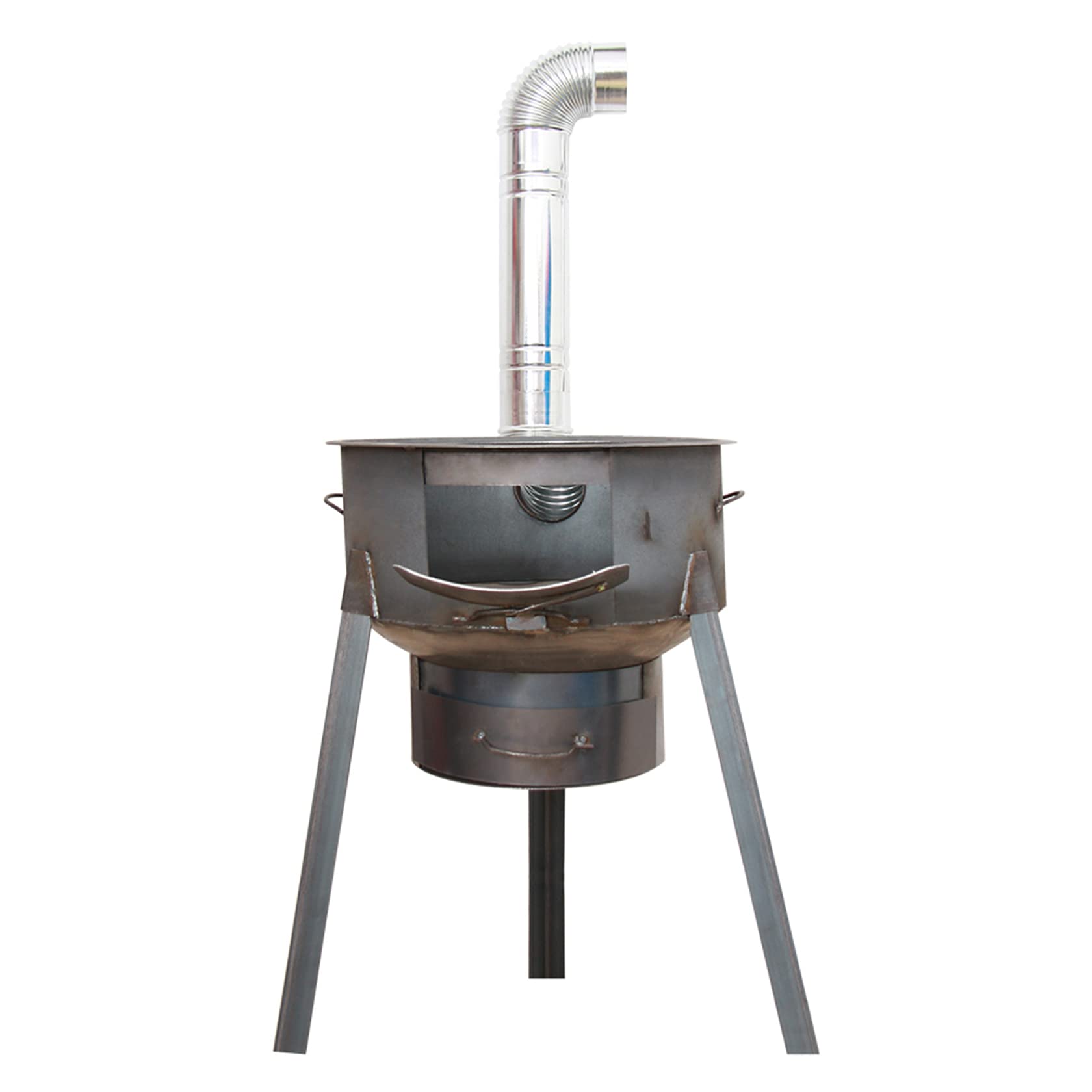 Portable Detachable Coal/Wood Stove - Multi-Function Cast Iron Heating & Cooking Stove for Indoor/Outdoor Camping, BBQ & Emergency Use with 35cm Chimney Pipe - Perfect for Backyard, RV Trips & Power Outages