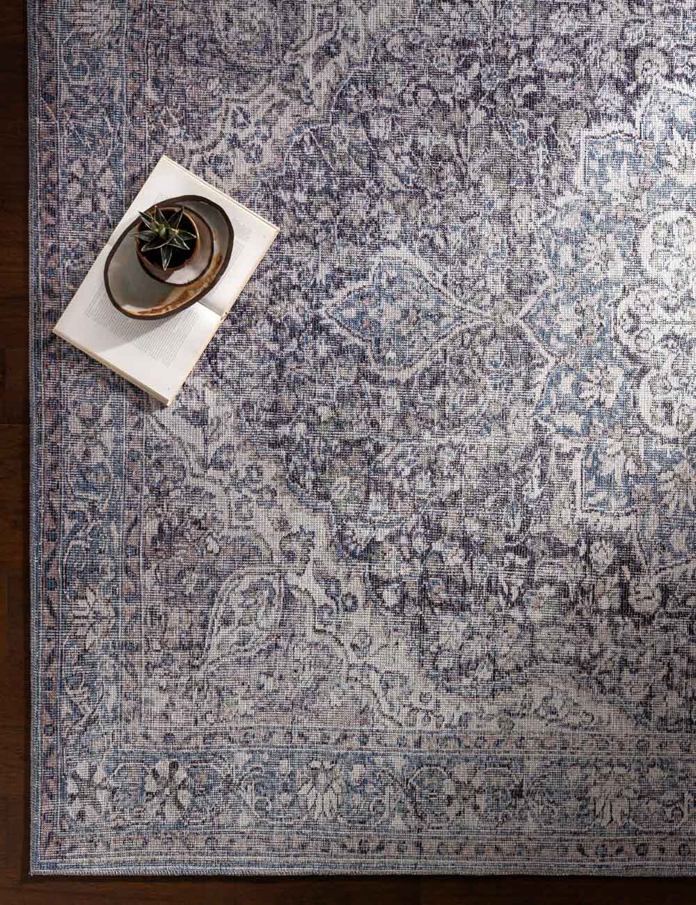 Fleur Rug - Soft Floral Area Rug for Living Room, Bedroom, Dining Room - Non-Slip Comfortable Home Decor Carpet